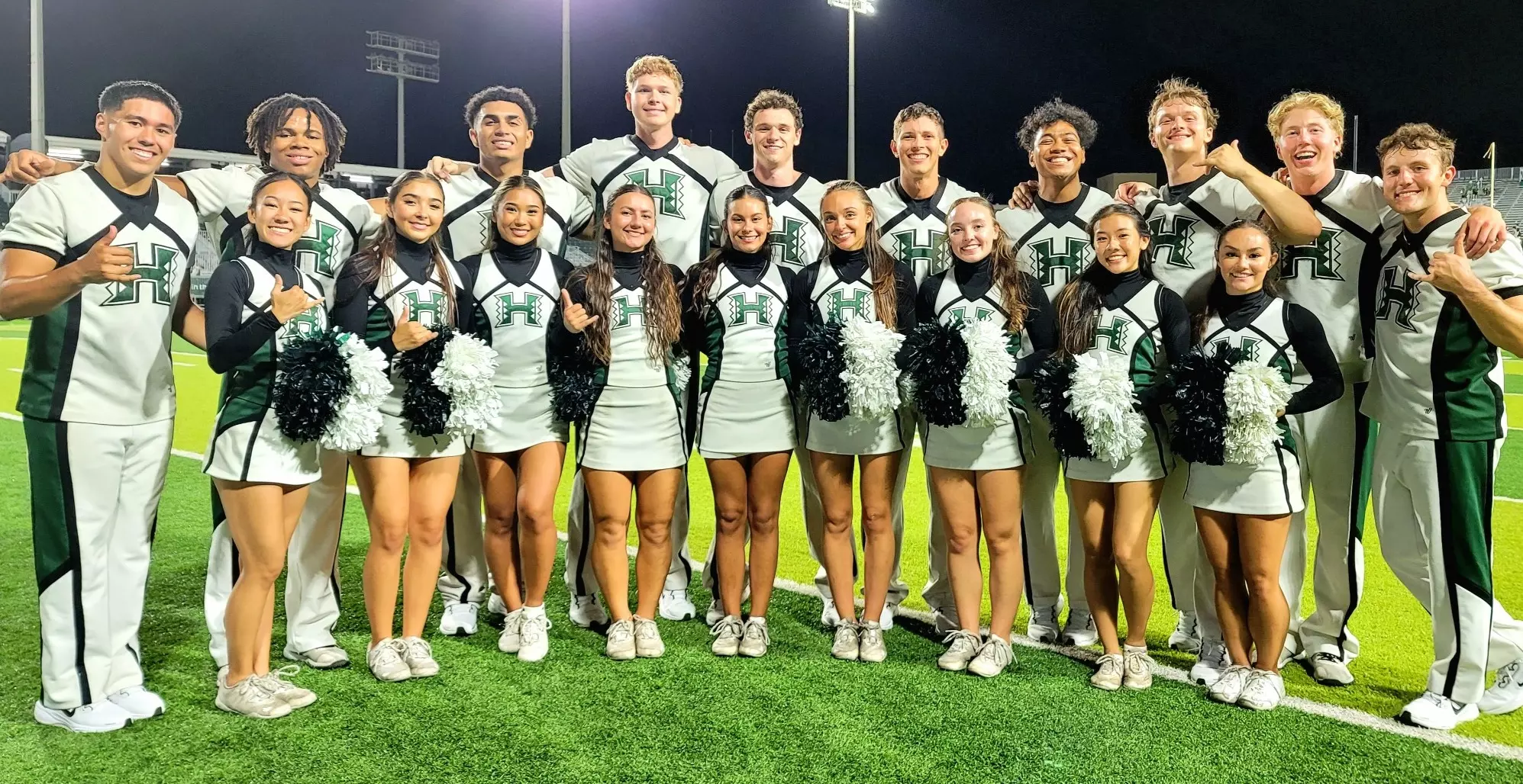 University of Hawaii cheer team competing at USA Spirit Nationals representing the excellence of Hawaii cheerleading at the national level